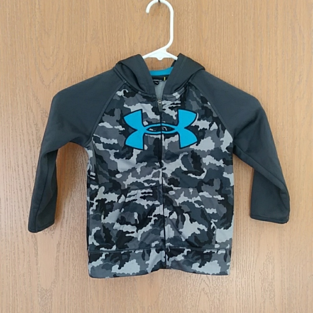 Boys 3T Under Armour Zip Up Hoodie with Camo